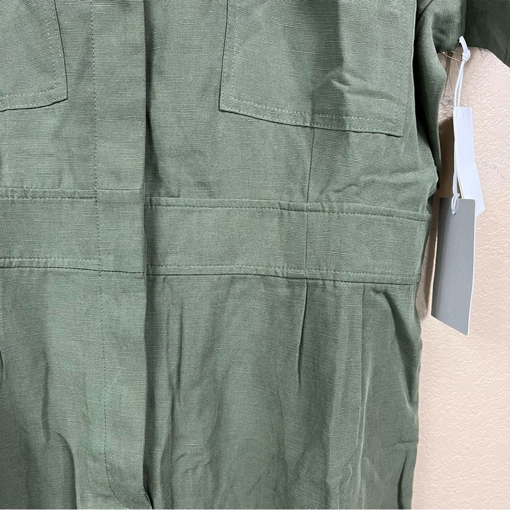 NWT Chelsea28 green wide leg utility jumpsuit - Picture 6 of 13